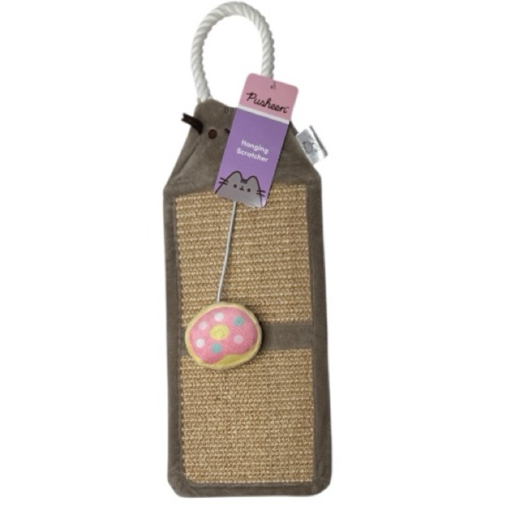 Pusheen Hanging Cat Scratcher with Pink and Tan Accents. New With Tag.